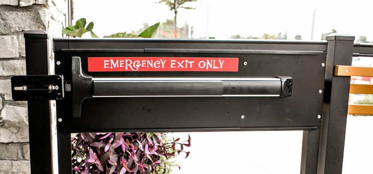 emergency push bar installation in Vista
